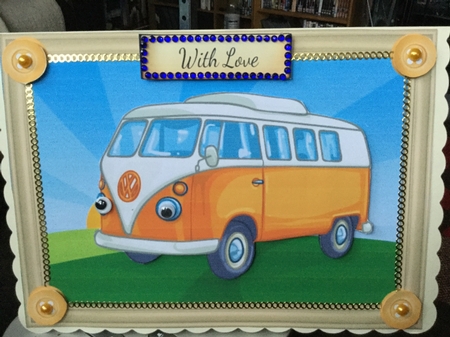 Orange Camper Van by Jennie Settle