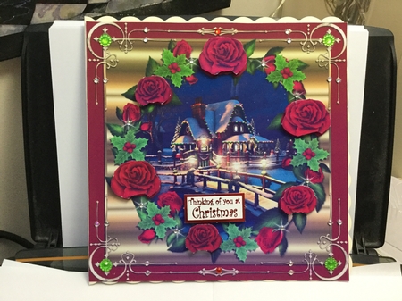 QUICK CARD TOPPER - BEAUTIFUL CHRISTMAS HOUSE by Jennie Settle