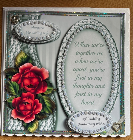 Special Anniversary Wishes with Verse , Silver by Jennie Settle