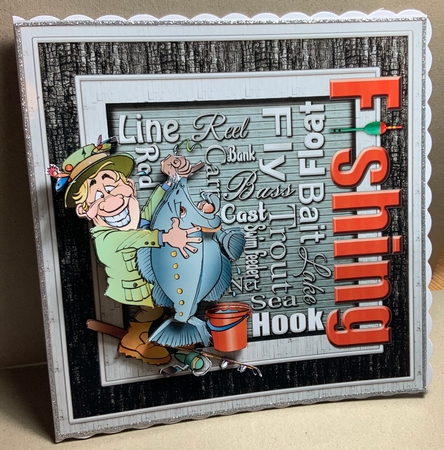 Fishing 8x8 Decoupage Mini Kit by Jennie Settle