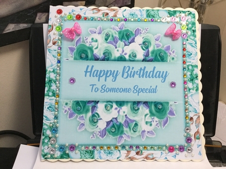 Happy Birthday To Someone Special Aqua by Jennie Settle