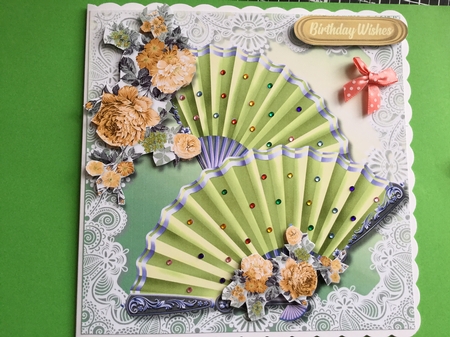 Green Fans and Roses by Jennie Settle