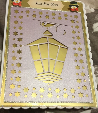 CHRISTMAS LANTERN FRAMED CARD by Jennie Settle