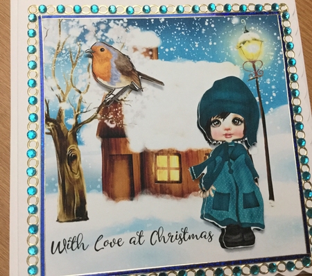 With Love at Christmas 6x6 Quick card by Jennie Settle