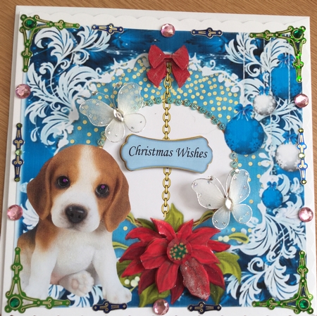 PUPPY CHRISTMAS KISSES BEAGLE by Jennie Settle
