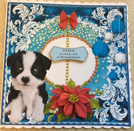 PUPPY CHRISTMAS KISSES BORDER COLLIE by Jennie Settle