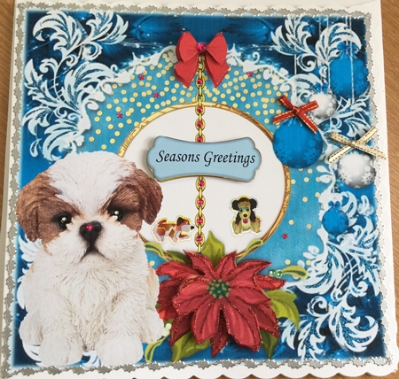 PUPPY CHRISTMAS KISSES SHIHTZU by Jennie Settle