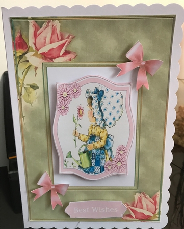 Cute Little Gardener A5 Card by Jennie Settle