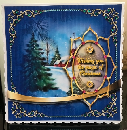 Christmas Thoughts Blue - Magic Christmas by Jennie Settle