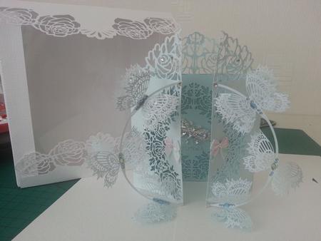 Rose & Butterfly Door Card by Jennifer Guttery 