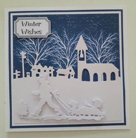 7.5 in Quick Christmas card front with bookmark by Jennifer Burns