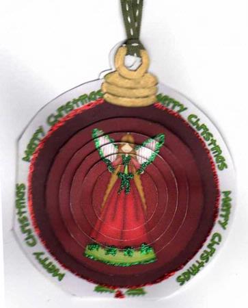Christmas Bauble Christmas Angel by Jennifer E Pickard