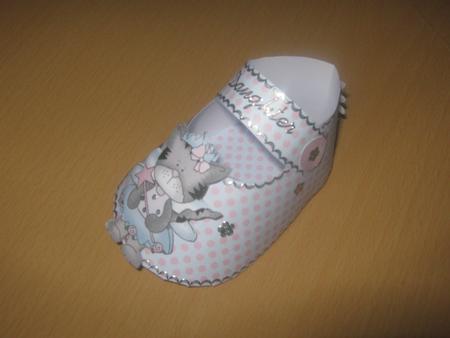 Kitty Princess in Blue & Pink Baby Shoe by Jennifer Jones
