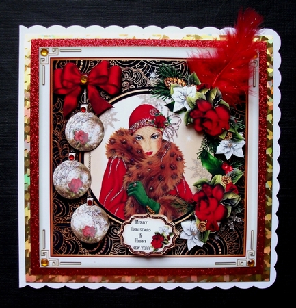 Art Deco Ornate 05 Christmas Mini Page Kit by Jennifer (Jaye) Smith-Kirk