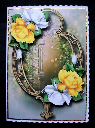A4 Special Request Yellow & White Roses by Jennifer (Jaye) Smith-Kirk