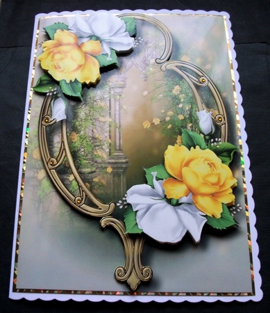 A4 Special Request Yellow & White Roses by Jennifer (Jaye) Smith-Kirk