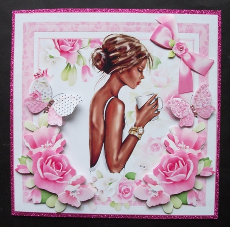 8x8 Shabby chic roses with beautiful lady ethnic mini kit by Jennifer (Jaye) Smith-Kirk