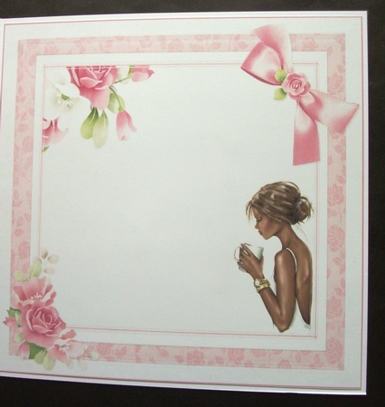 8x8 Shabby chic roses with beautiful lady ethnic mini kit by Jennifer (Jaye) Smith-Kirk