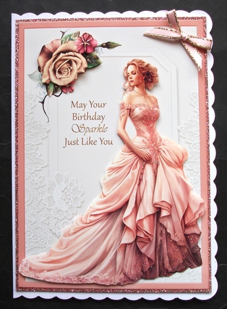 A5 Victorian Lady In Pink by Jennifer (Jaye) Smith-Kirk