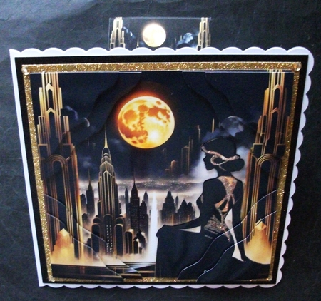 Beautiful Art Deco Lady (16) 7x7 Card Kit. Matching Box, Gift Bauble,Tag by Jennifer (Jaye) Smith-Kirk