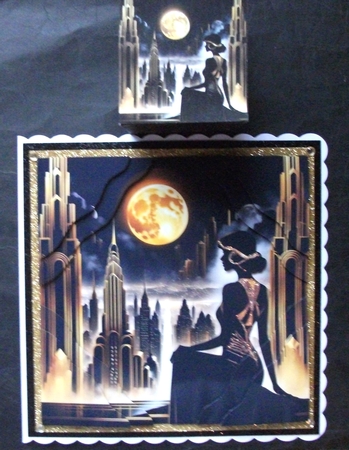 Beautiful Art Deco Lady (16) 7x7 Card Kit. Matching Box, Gift Bauble,Tag by Jennifer (Jaye) Smith-Kirk