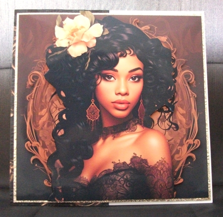 Art Nouveau Melanated Black Haired Ladies Mix 1 by Jennifer (Jaye) Smith-Kirk