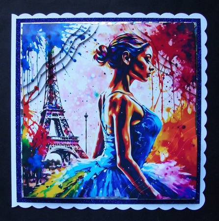 Splatter Art: Eiffel And The Beauty 7x7 Card Kit. Matching Box, Gift Bauble,Tag by Jennifer (Jaye) Smith-Kirk