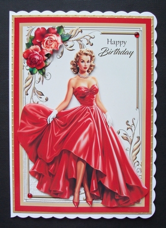A5 Victorian Lady In Red by Jennifer (Jaye) Smith-Kirk