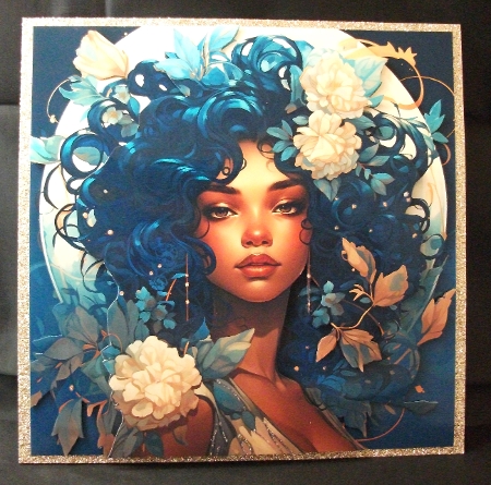 Blue Art Nouveau by Jennifer (Jaye) Smith-Kirk