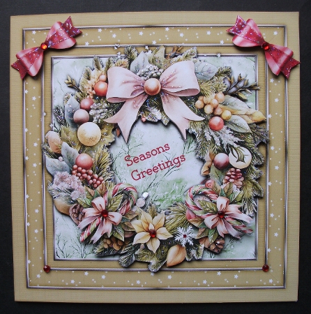Christmas Wreath 7x7 CARD by Jennifer (Jaye) Smith-Kirk