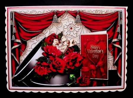 Red Roses in a Hat Box Decoupage, Valentine, Birthday by Jennifer (Jaye) Smith-Kirk