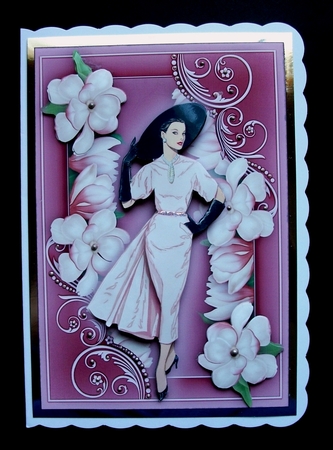 Elegant Lady Amongst the Magnolias Decoupage by Jennifer (Jaye) Smith-Kirk