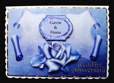 Wedding Anniversary-blue by Jennifer (Jaye) Smith-Kirk