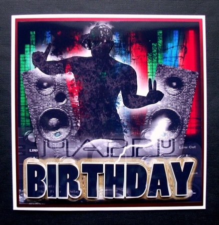 Dubstep Birthday Music Card Front by Jennifer (Jaye) Smith-Kirk