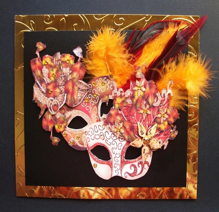 Venician Masks with Decoupage Flying Solo by Jennifer (Jaye) Smith-Kirk