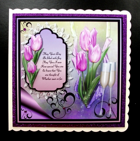 Lilac Tulips & Twirls - Poem Tag Card by Jennifer (Jaye) Smith-Kirk