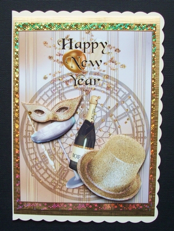 Golden Happy New Year by Jennifer (Jaye) Smith-Kirk