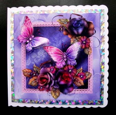 8x8 Gorgeous November Roses and Flutters by Jennifer (Jaye) Smith-Kirk