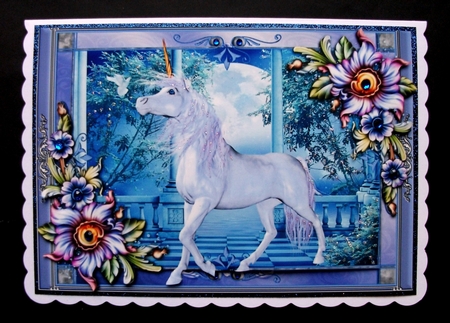 Gorgeous Unicorn and Fantasy Flowers by Jennifer (Jaye) Smith-Kirk