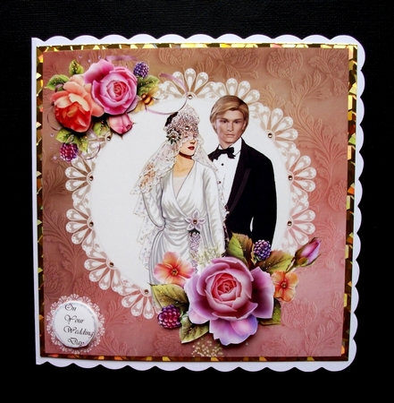 Bride and Groom in Lace and Roses. by Jennifer (Jaye) Smith-Kirk