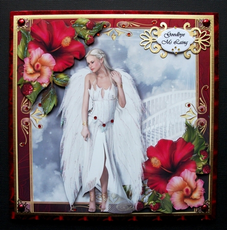 Hibiscus Angel Large Square Topper by Jennifer (Jaye) Smith-Kirk
