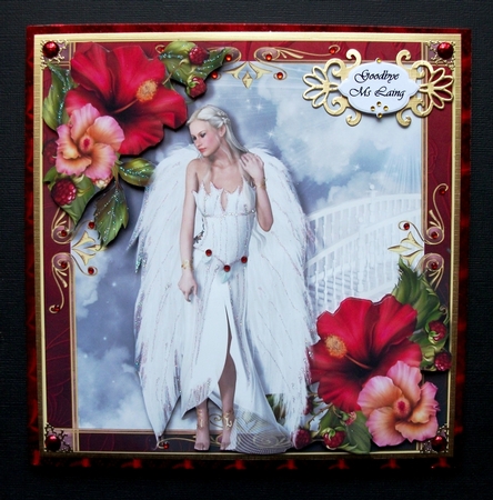 Hibiscus Angel Large Square Topper by Jennifer (Jaye) Smith-Kirk
