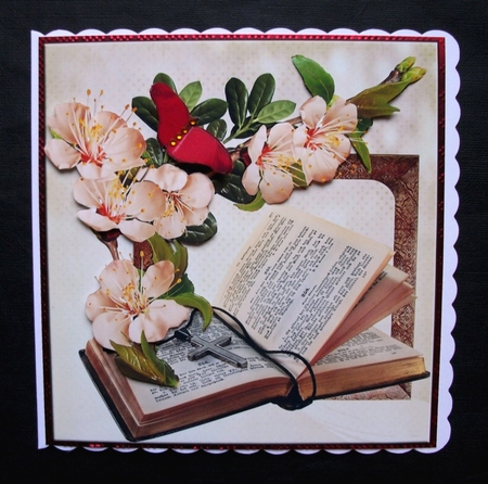 Thoughtful Reading Card Topper & Decoupage by Jennifer (Jaye) Smith-Kirk