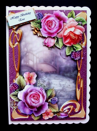 Art Nouveau Scenic English Roses by Jennifer (Jaye) Smith-Kirk