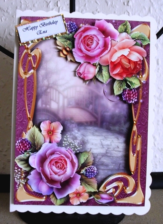 Art Nouveau Scenic English Roses by Jennifer (Jaye) Smith-Kirk