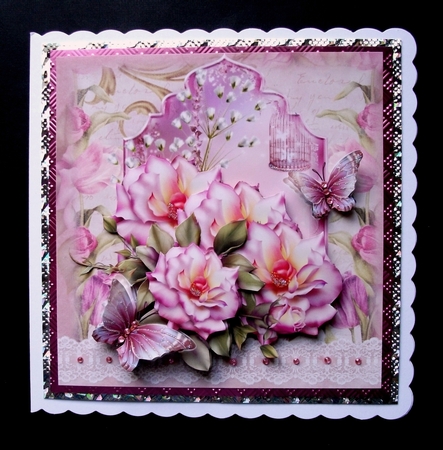 Beautiful Glory Rose Card Front Kit by Jennifer (Jaye) Smith-Kirk