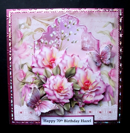 Beautiful Glory Rose Card Front Kit by Jennifer (Jaye) Smith-Kirk