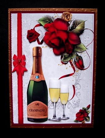 A5 Beautiful Red Rose Occasions Card  by Jennifer (Jaye) Smith-Kirk