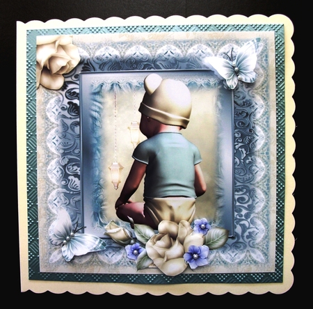 Vintage Style Baby Boy in Terry Nappy Topper by Jennifer (Jaye) Smith-Kirk