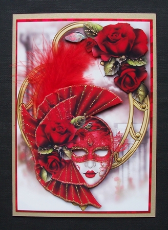 Romantic Red Roses Valentines Masque by Jennifer (Jaye) Smith-Kirk